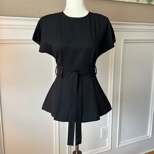 Black Peplum Top